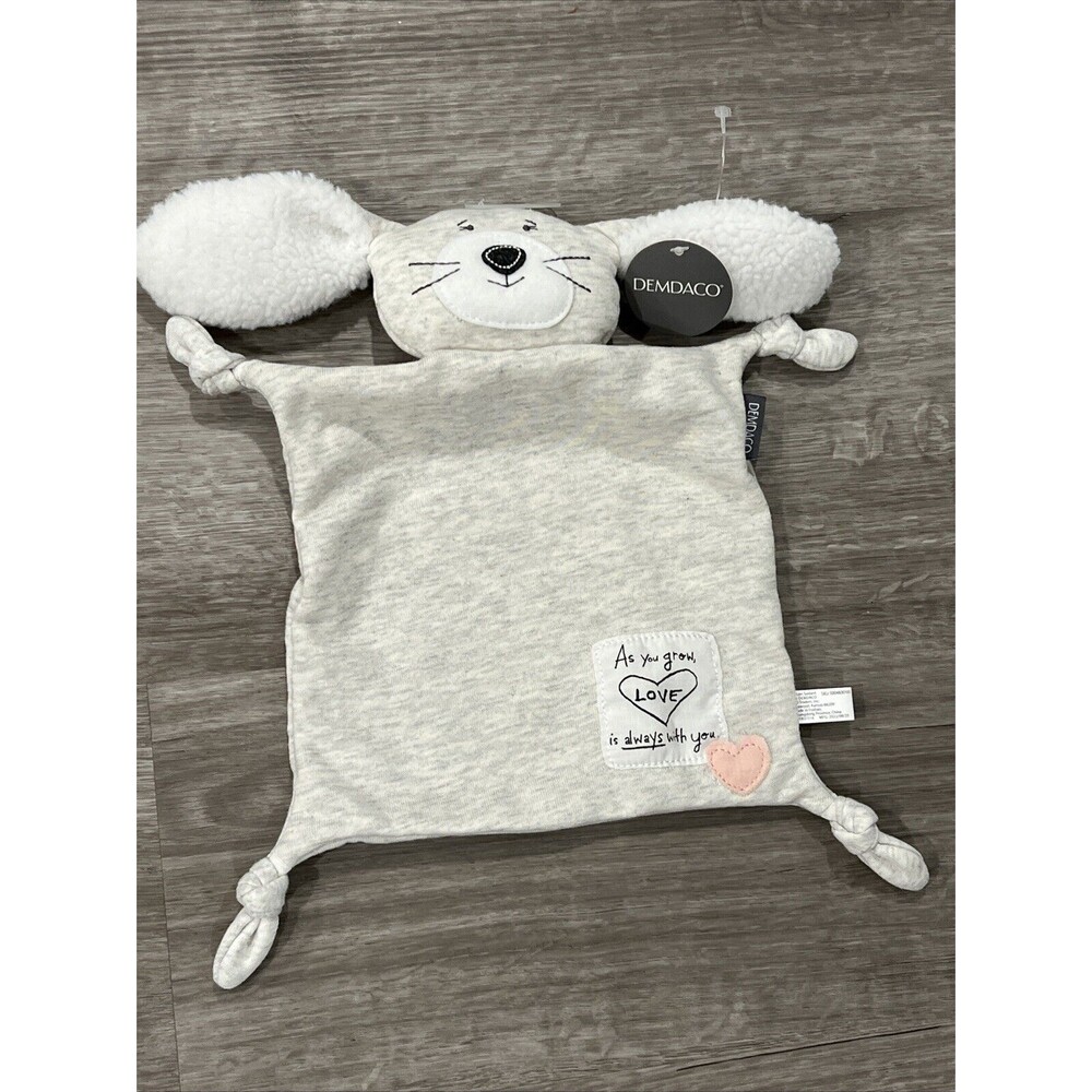 Demdaco POETIC THREADS BUNNY Rabbit Baby Security Blanket Lovey Knotted Rattle G